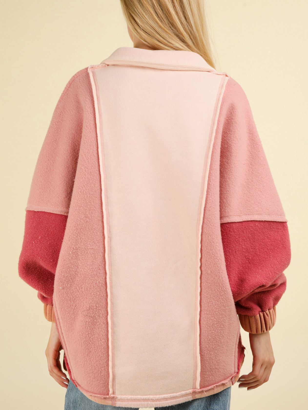 Color Block French Terry Pullover
