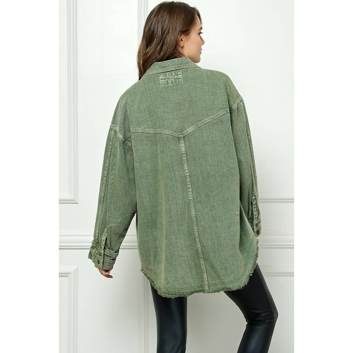 Olive Washed Denim Jacket