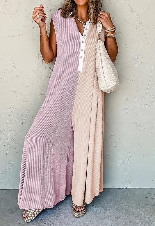 Color Block Corded Jumpsuit
