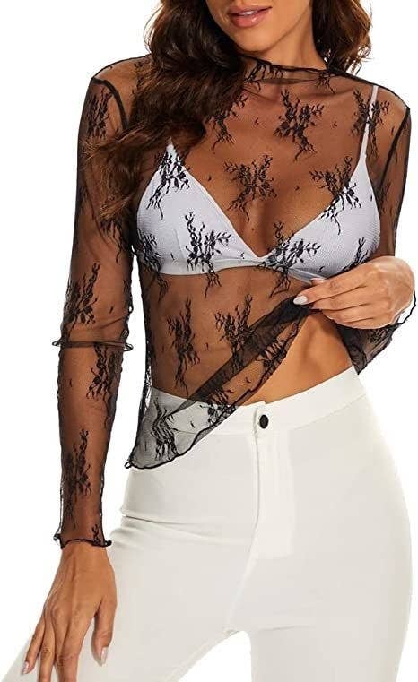 Black Mesh Top